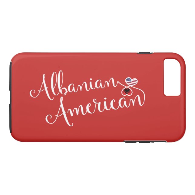 Albanisch-amerikanische Handy-Fall für Hörer Case-Mate iPhone Hülle (Rückseite (Horizontal))