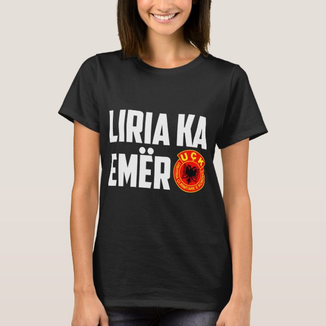 Albanische Armee Kosovo Uck Uqk T-Shirt (Vorderseite)