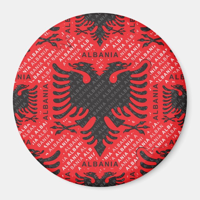 albanische Flagge 2 Magnet (Vorne)