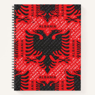 albanische Flagge 2 Notizbuch