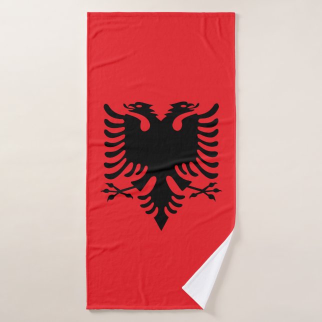 albanische Flagge Badehandtuch (Badehandtuch)