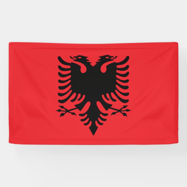 albanische Flagge Banner (Horizontal)