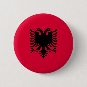 albanische Flagge Button