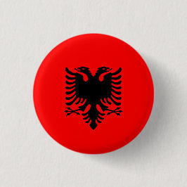 Albanische Flagge, Flagge Albaniens Button