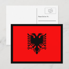Albanische Flagge, Flagge Albaniens Postkarte