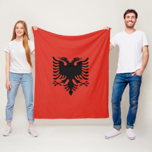 albanische Flagge Fleecedecke
