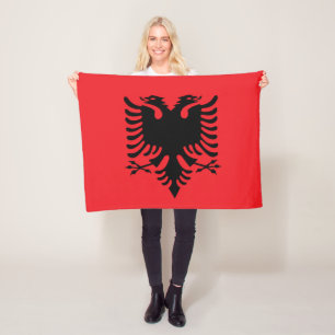 albanische Flagge Fleecedecke