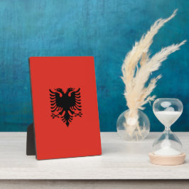 albanische Flagge Fotoplatte