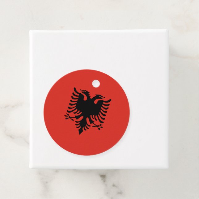 albanische Flagge Geschenkanhänger (Beispiel)
