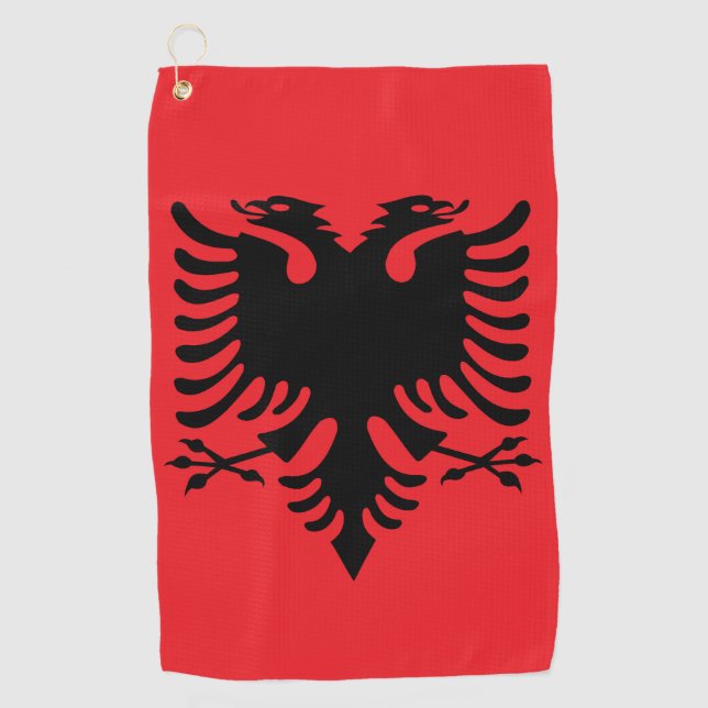 albanische Flagge Golfhandtuch (Vorderseite)