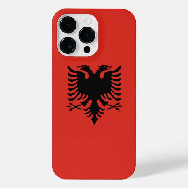 albanische Flagge iPhone 14 Pro Max Hülle (Rückseite)
