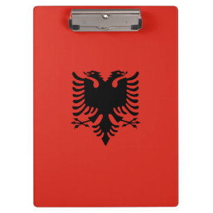 albanische Flagge Klemmbrett