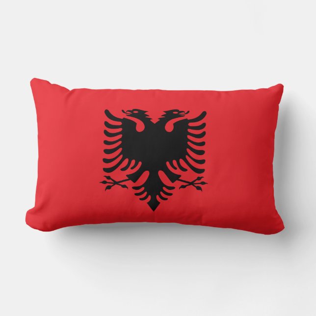 albanische Flagge Lendenkissen (Vorderseite)