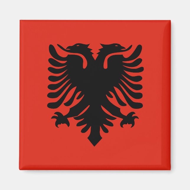 albanische Flagge Magnet (Vorne)