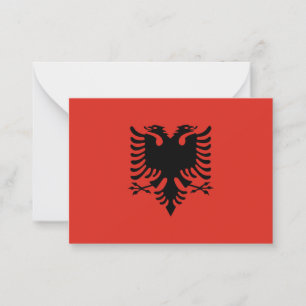 albanische Flagge Mitteilungskarte