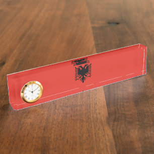 albanische Flagge Namensplakette