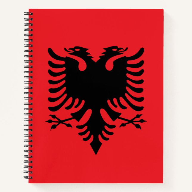 albanische Flagge Notizbuch (Vorderseite)