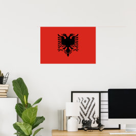 albanische Flagge Poster