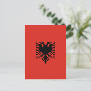 albanische Flagge Postkarte