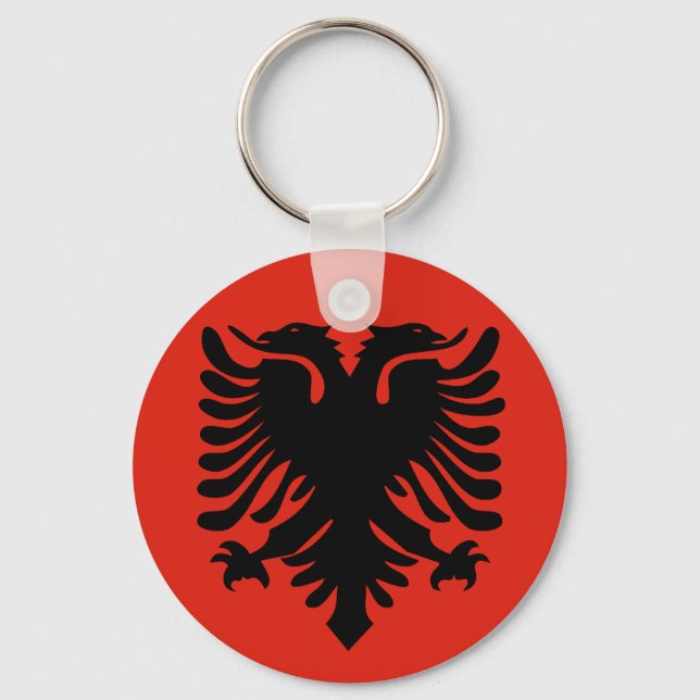 albanische Flagge Schlüsselanhänger (Vorderseite)