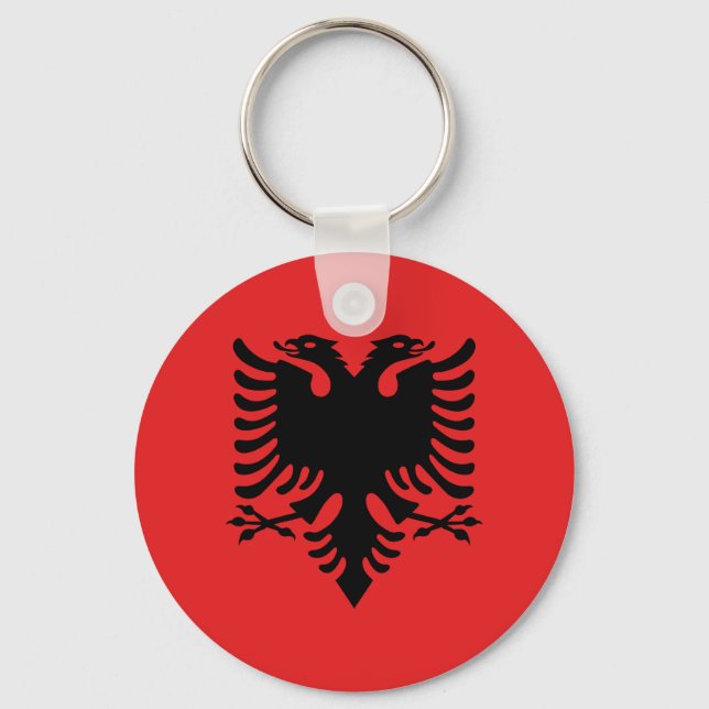 albanische Flagge Schlüsselanhänger (Vorderseite)