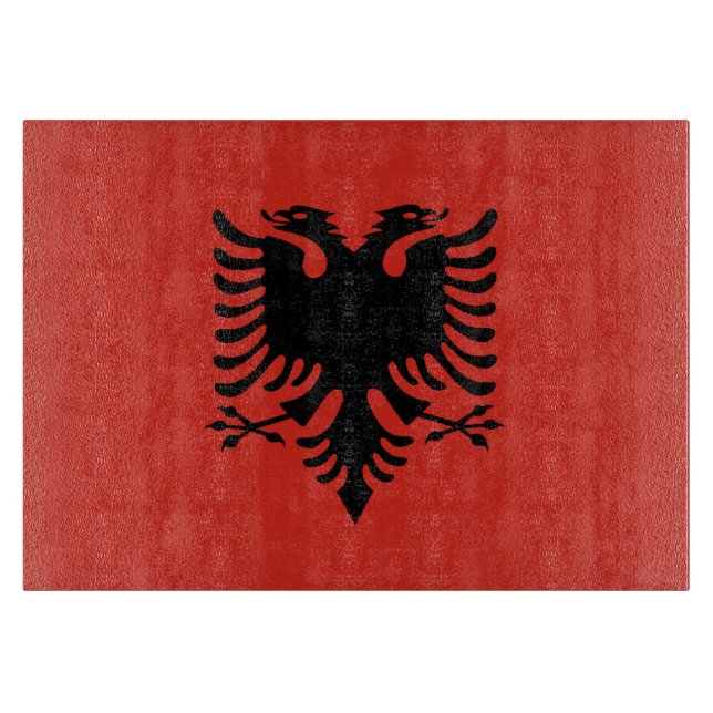 albanische Flagge Schneidebrett (Vorderseite)
