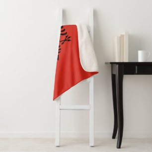 albanische Flagge Sherpadecke