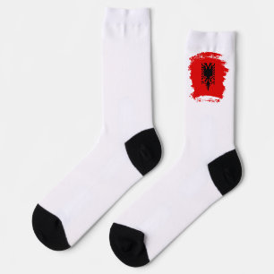 albanische Flagge Socken