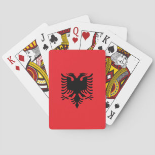 albanische Flagge Spielkarten