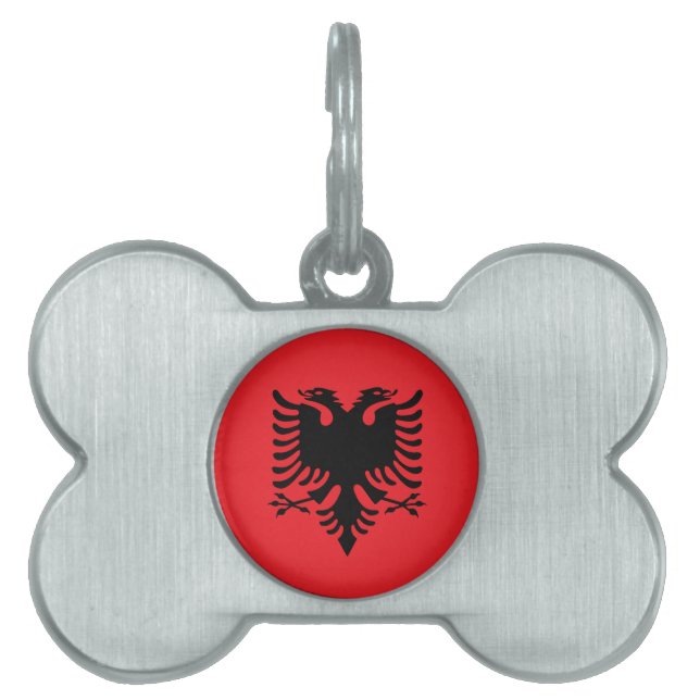 albanische Flagge Tiermarke (Vorderseite)