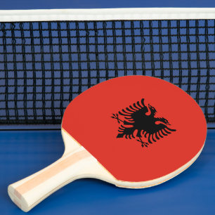 albanische Flagge Tischtennis Schläger