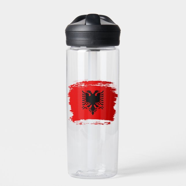albanische Flagge Trinkflasche (Vorderseite)