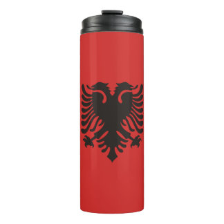 Albanische Flagge überall Thermosbecher