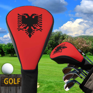 Albanische Flagge und Golf Albanien Sport Covers / Golf Headcover