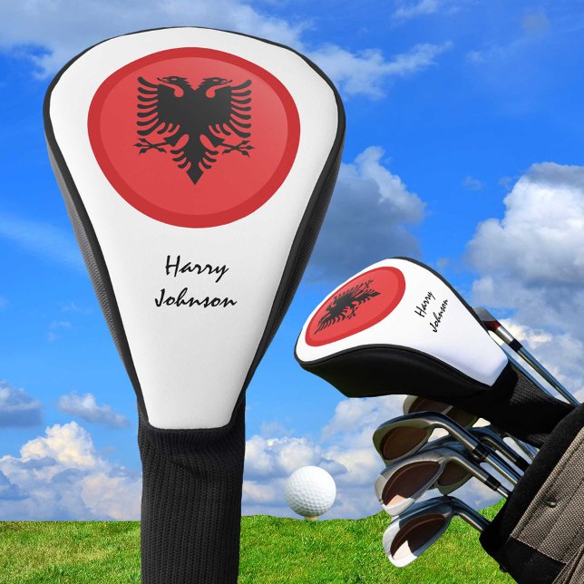 Albanische Flagge und Mit Monogramm Golf Clubs - A Golf Headcover (Von Creator hochgeladen)
