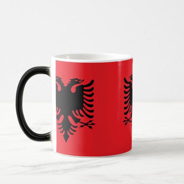 albanische Flagge Verwandlungstasse (Links)