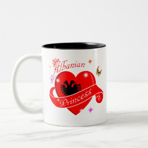 Albanische Liebe Zweifarbige Tasse