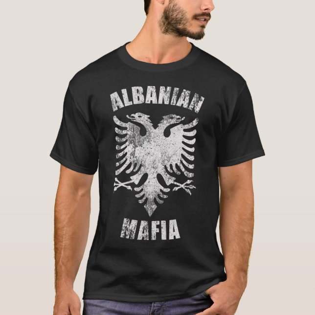 Albanische Mafia Albanien Eagle T-Shirt (Vorderseite)