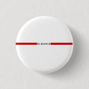 albanische Minimalflagge Button