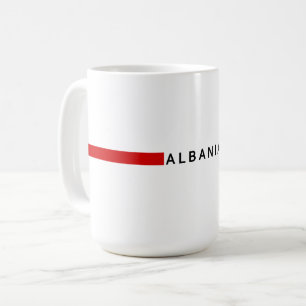 albanische Minimalflagge Kaffeetasse