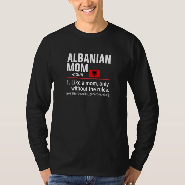 Albanische Mutter Definition   Muttertag Mama  T-Shirt (Vorderseite)