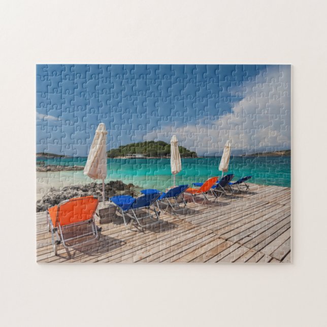 Albanische Riviera, Ksamil, Stadtstrand (Horizontal)