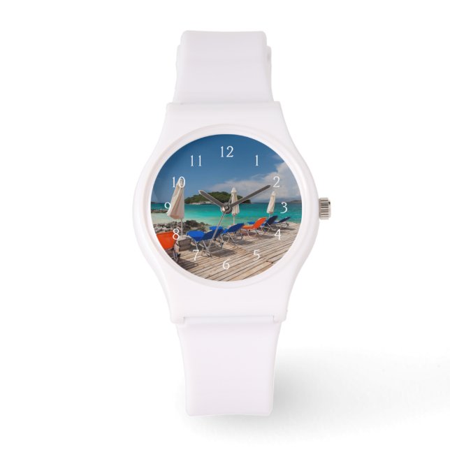 Albanische Riviera, Ksamil, Stadtstrand Armbanduhr (Vorderseite)