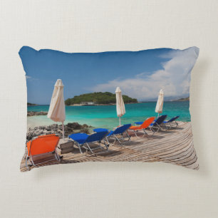Albanische Riviera, Ksamil, Strandpromenade Dekokissen