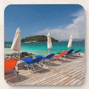 Albanische Riviera, Ksamil, Strandpromenade Getränkeuntersetzer