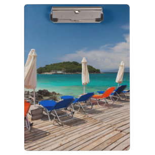 Albanische Riviera, Ksamil, Strandpromenade Klemmbrett