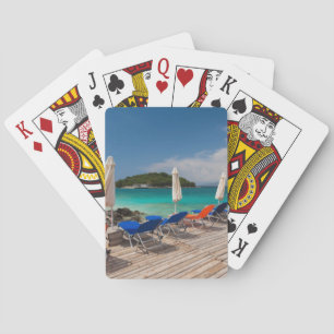 Albanische Riviera, Ksamil, Strandpromenade Spielkarten