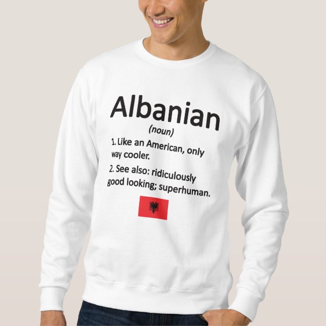 Albanische Roots Albanienflagge Albanisches Erbe Sweatshirt (Vorderseite)