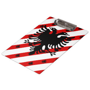 Albanische Streifenflagge Klemmbrett