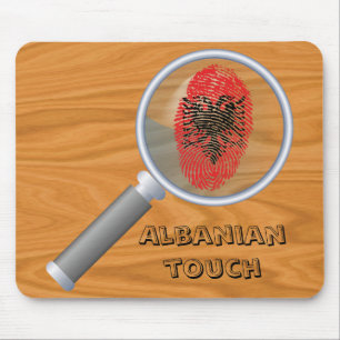 Albanische Touchfingerabdruckflagge Mousepad